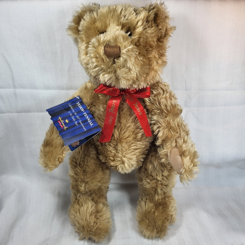 Hallmark Teddy Tennial Bear 100th Anniversary Jointed 14” Stuffed Plush NOS NWT - Picture 5 of 16
